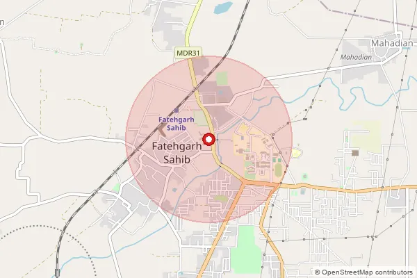 Map showing approximate area covered by Pincode 140407 — Fatehgarh Sahib So, Fatehgarh Sahib