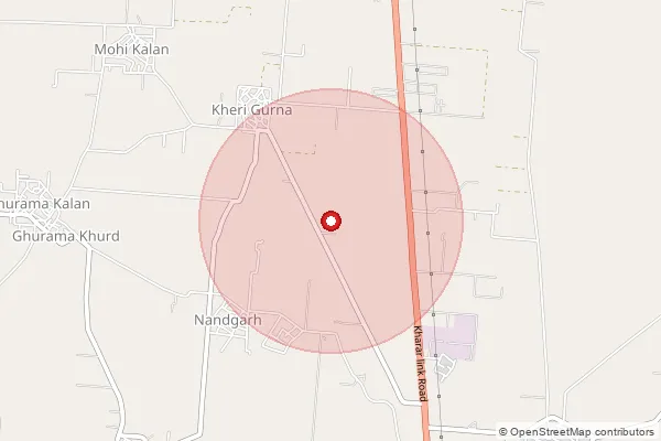 Map showing approximate area covered by Pincode 140417 — Sandharsi Bo, Patiala