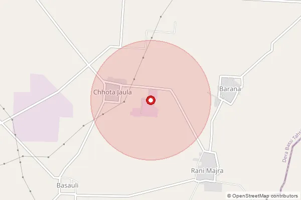 Map showing approximate area covered by Pincode 140507 — Kuranwala Bo, S.A.S Nagar