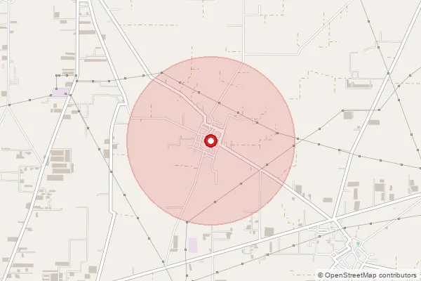 Map showing approximate area covered by Pincode 141112 — Budhewal Bo, Ludhiana