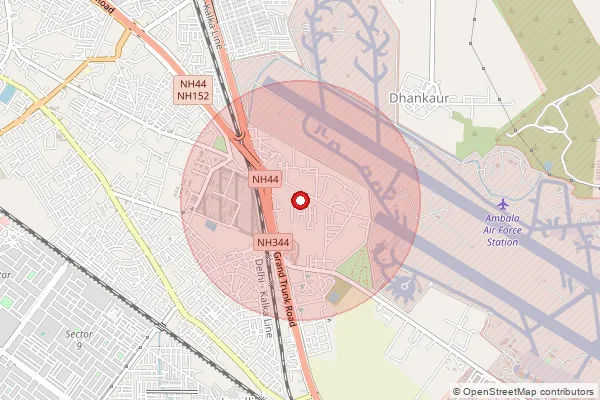 Map showing approximate area covered by Pincode 141204 — Chhapar Bo, Ludhiana