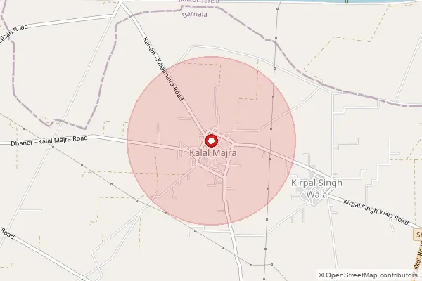 Map showing approximate area covered by Pincode 141417 — Lalori Kalan Bo, Ludhiana