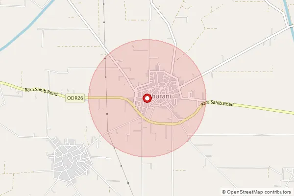 Map showing approximate area covered by Pincode 141419 — Ghudani Kalan So, Ludhiana