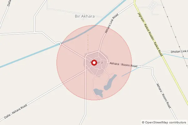 Map showing approximate area covered by Pincode 142034 — Manuke So, Ludhiana