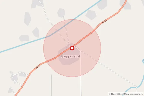 Map showing approximate area covered by Pincode 143102 — Dhariwal Kaler Bo, Amritsar