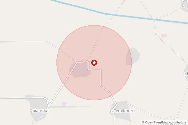 Map showing approximate area covered by Pincode 143103 — Kamalpur Bo, Amritsar