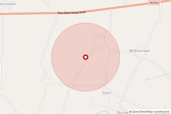 Map showing approximate area covered by Pincode 143109 — Saurian Bo, Amritsar