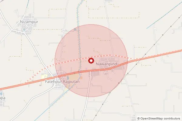 Map showing approximate area covered by Pincode 143113 — Nangal Dial Singh Bo, Amritsar