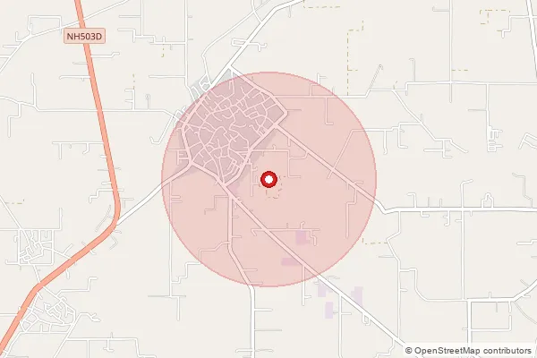 Map showing approximate area covered by Pincode 143205 — Ghagar Bhana Bo, Amritsar