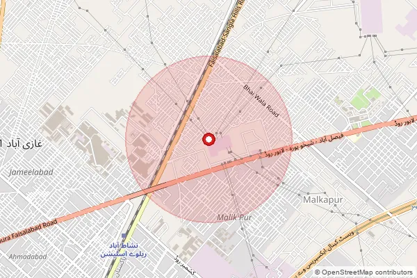 Map showing approximate area covered by Pincode 143413 — Manawala Khurd Bo, Amritsar