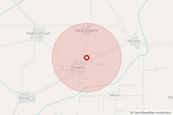 Map showing approximate area covered by Pincode 143415 — Jaura Bo, Tarn Taran