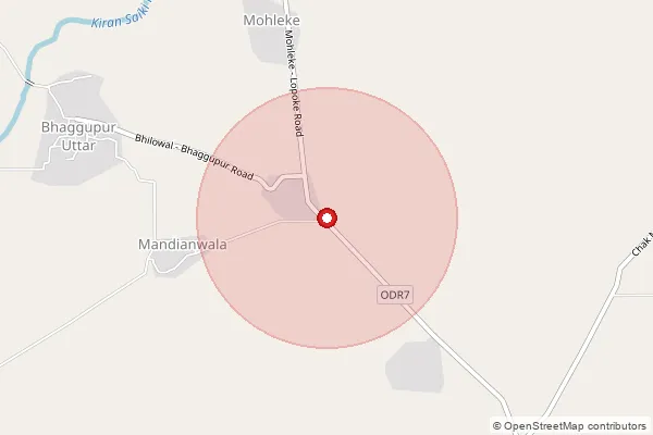 Map showing approximate area covered by Pincode 143504 — Bhilowal Bo, Amritsar