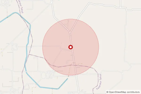 Map showing approximate area covered by Pincode 143511 — Athwal Bo, Gurdaspur