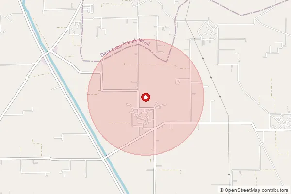 Map showing approximate area covered by Pincode 143513 — Bhole Ke Bo, Gurdaspur