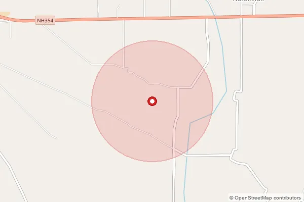 Map showing approximate area covered by Pincode 143528 — Kala Bala E Bo, Gurdaspur