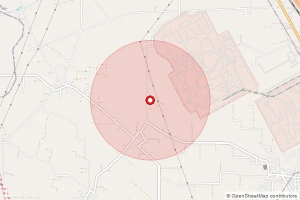 Map showing approximate area covered by Pincode 144002 — Dhaliwal Bo, Jalandhar