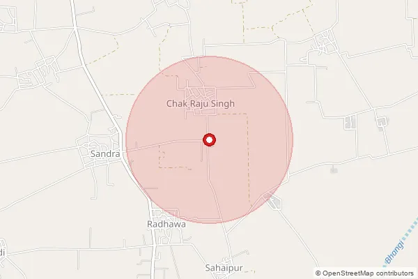 Map showing approximate area covered by Pincode 144035 — Kang Arryan Bo, Jalandhar