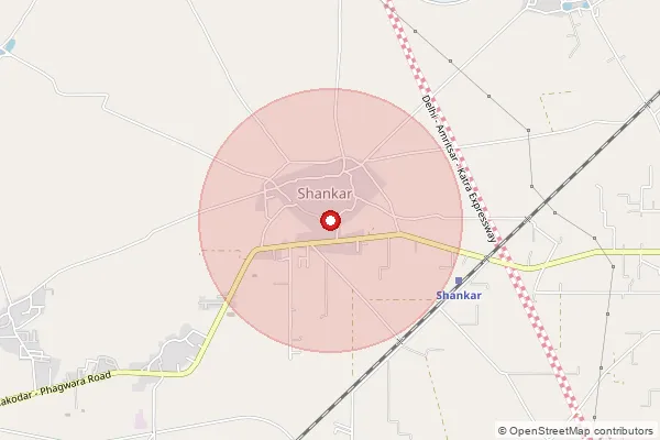 Map showing approximate area covered by Pincode 144042 — Chak Kalan Bo, Jalandhar