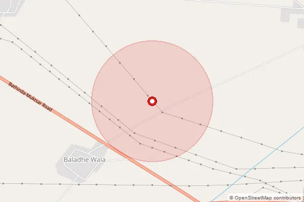 Map showing approximate area covered by Pincode 144105 — Dadupur Garoa Bo, Hoshiarpur