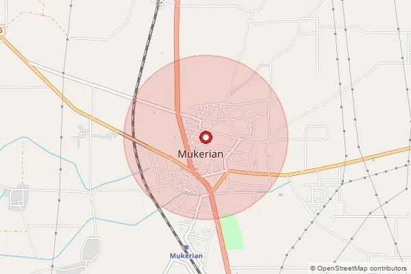 Map showing approximate area covered by Pincode 144211 — Hoshiarpur Kalota Bo, Hoshiarpur