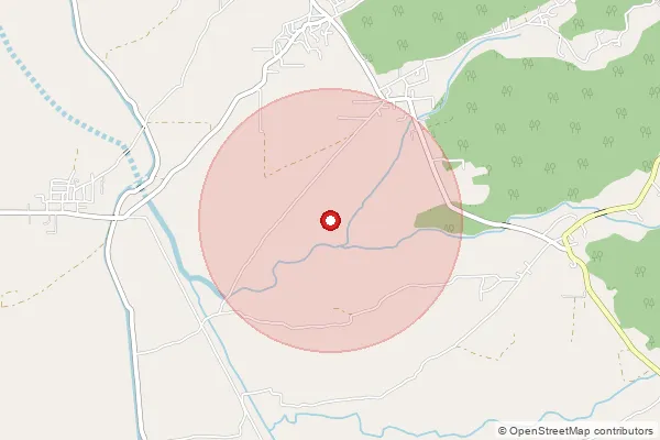 Map showing approximate area covered by Pincode 144213 — Fatehpur Bhattlan Bo, Hoshiarpur