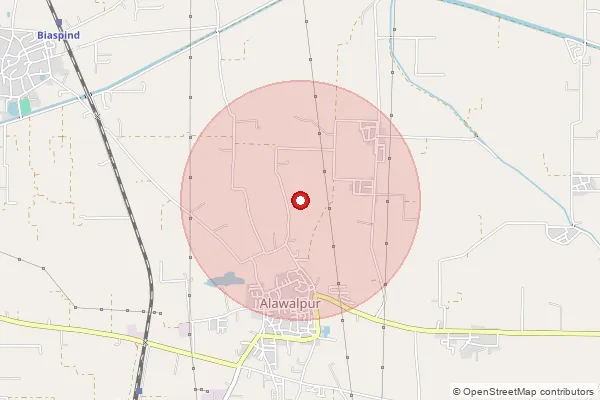 Map showing approximate area covered by Pincode 144301 — Naugajja Bo, Jalandhar