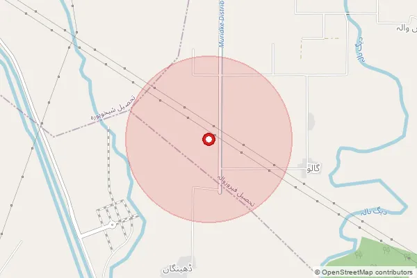 Map showing approximate area covered by Pincode 144305 — Safdarpur Bo, Hoshiarpur