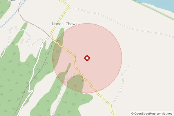 Map showing approximate area covered by Pincode 144306 — Behbalmanj Bo, Hoshiarpur