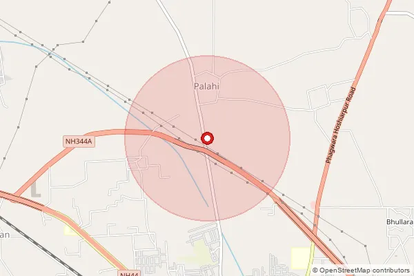 Map showing approximate area covered by Pincode 144401 — Phagwara Ho, Kapurthala