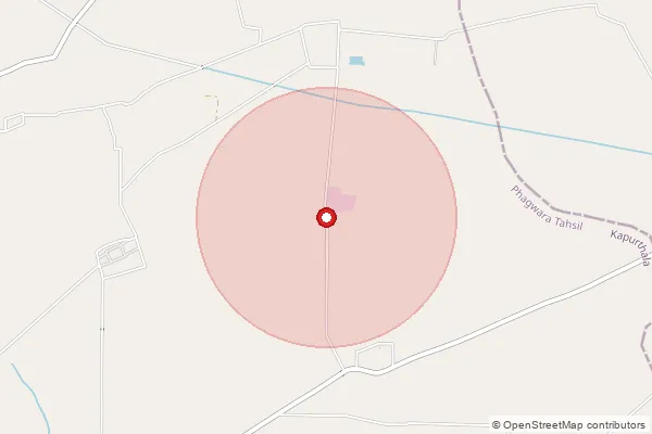 Map showing approximate area covered by Pincode 144402 — Sangatpur Bo, Kapurthala