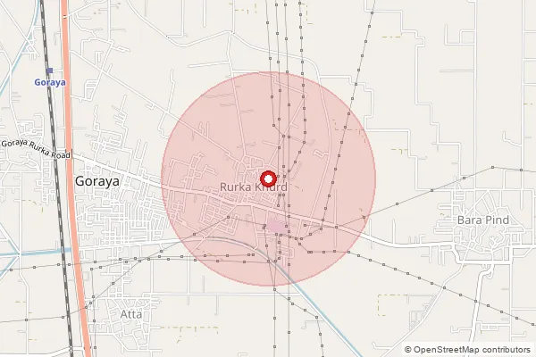 Map showing approximate area covered by Pincode 144409 — Paddi Jagir Bo, Jalandhar