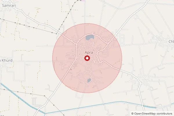 Map showing approximate area covered by Pincode 144416 — Massani Bo, Jalandhar