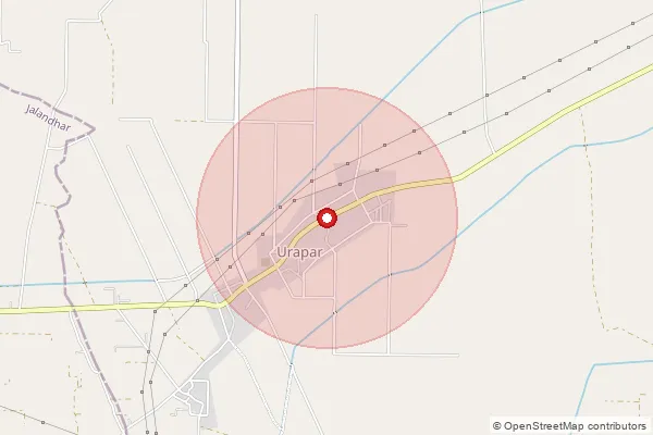 Map showing approximate area covered by Pincode 144422 — Urapar So, Shahid Bhagat Singh Nagar