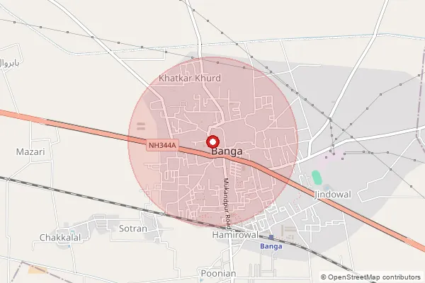 Map showing approximate area covered by Pincode 144506 — Sujjon Bo, Shahid Bhagat Singh Nagar