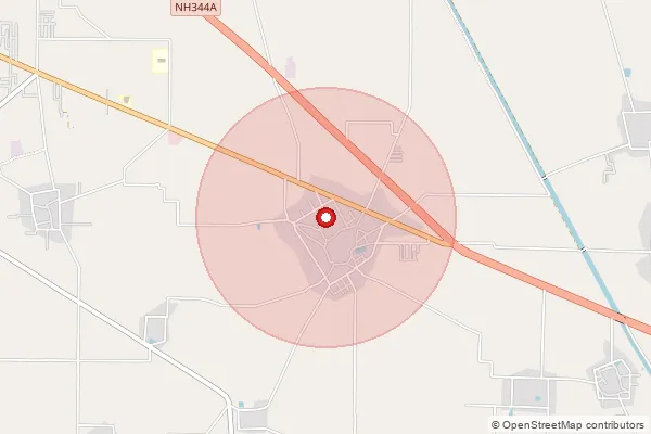 Map showing approximate area covered by Pincode 144516 — Sanawa Bo, Shahid Bhagat Singh Nagar