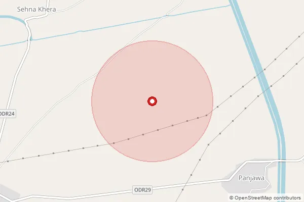 Map showing approximate area covered by Pincode 144520 — Aiman Jattan Bo, Hoshiarpur