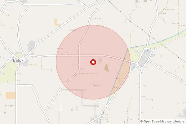 Map showing approximate area covered by Pincode 144521 — Mehatpur Oladini Bo, Shahid Bhagat Singh Nagar