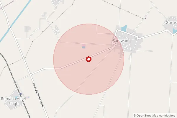 Map showing approximate area covered by Pincode 144526 — Chinkoa Bo, Shahid Bhagat Singh Nagar