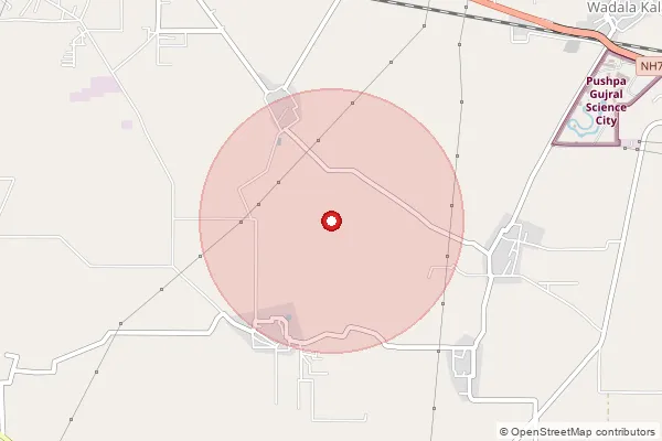 Map showing approximate area covered by Pincode 144602 — Rail Coach Factory Kapurthala So, Kapurthala