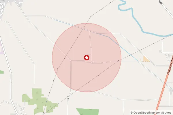 Map showing approximate area covered by Pincode 144622 — Bholath So, Kapurthala