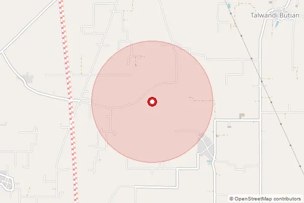 Map showing approximate area covered by Pincode 144702 — Sindher Bo, Jalandhar