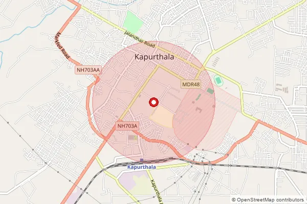 Map showing approximate area covered by Pincode 144801 — Kartarpur So, Jalandhar