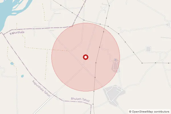 Map showing approximate area covered by Pincode 144819 — Raipur Pir Bux Wala, Kapurthala