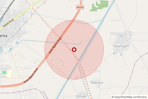 Map showing approximate area covered by Pincode 146108 — Laksian Bo, Hoshiarpur