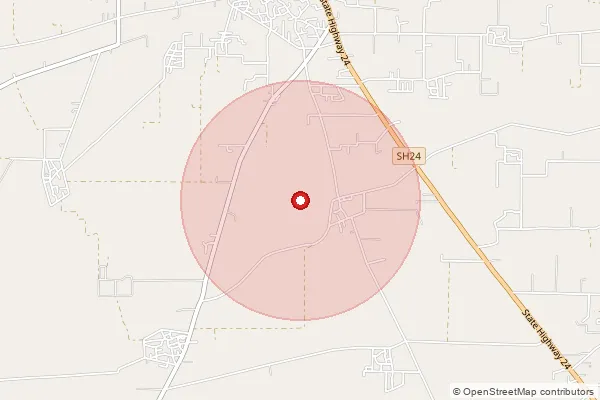 Map showing approximate area covered by Pincode 146112 — Bhungarani Bo, Hoshiarpur