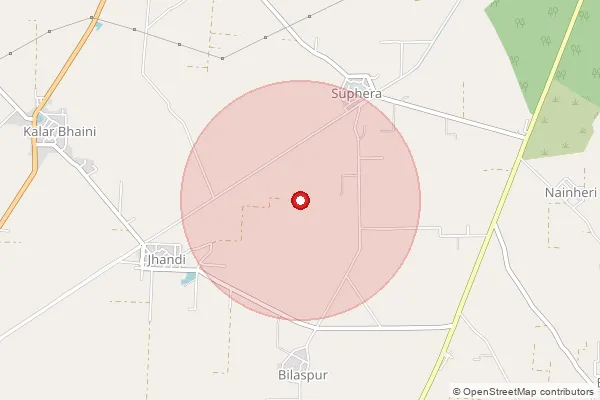 Map showing approximate area covered by Pincode 147007 — Dakala Bo, Patiala