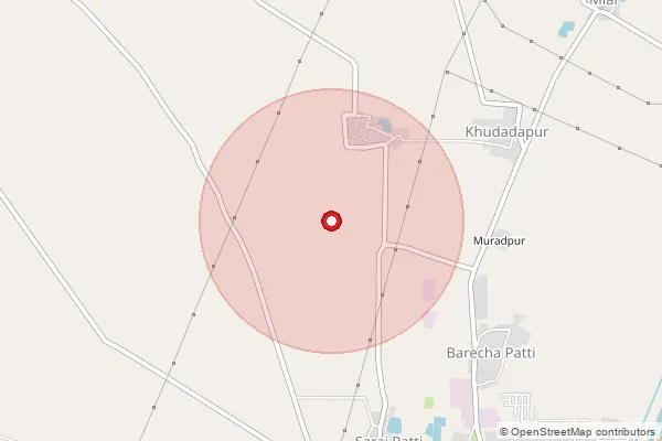 Map showing approximate area covered by Pincode 147101 — Balbera Bo, Patiala