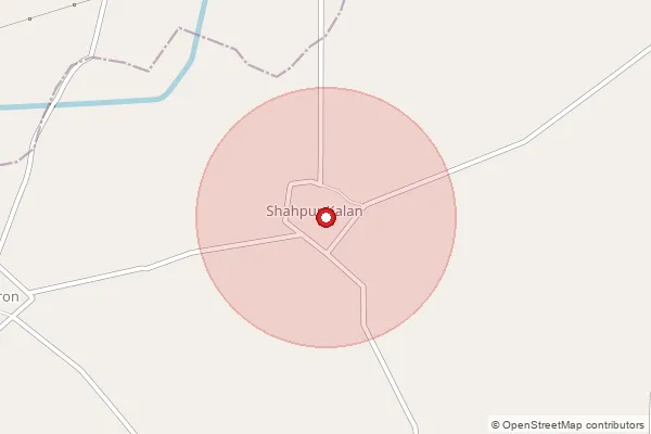Map showing approximate area covered by Pincode 148029 — Shahpur Kalan Bo, Sangrur