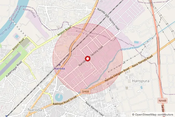 Map showing approximate area covered by Pincode 148104 — Chhiniwal Kalan Bo, Barnala