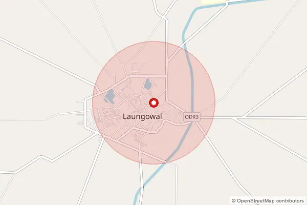 Map showing approximate area covered by Pincode 148106 — Longowal So, Barnala